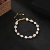Brass Jewelry Set, with Plastic Pearl, fashion jewelry & for woman 