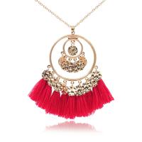 Fashion Fringe Necklace, Zinc Alloy, with Caddice, fashion jewelry & Bohemian style 4.6cm Approx 75 cm 