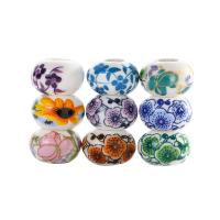 Impression de porcelaine, perles, porcelaine, DIY, couleurs mélangées Vendu par PC