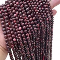 Single Gemstone Beads, Natural Stone, Round, polished, DIY red 