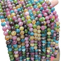 Single Gemstone Beads, Chalcedony, Round, polished, DIY multi-colored 