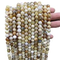 Opal Perlen, Gelber Opal, rund, poliert, DIY & verschiedene Größen vorhanden, verkauft von Strang