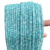 Amazonit Perlen, Quadrat, poliert, DIY, 4-5mm, 70-90PCs/Strang, verkauft von Strang