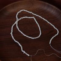 Naturales agua dulce perlas sueltas, Perlas cultivadas de agua dulce, Bricolaje, Blanco, 2mm, longitud:aproximado 37 cm, Vendido por Sarta