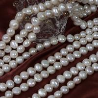 Naturales agua dulce perlas sueltas, Perlas cultivadas de agua dulce, Bricolaje, Blanco, 10mm, longitud:aproximado 38 cm, Vendido por Sarta
