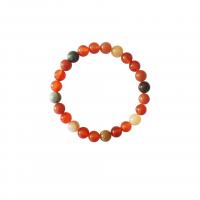 Agate Bracelets, Round, fashion jewelry & Unisex, mixed colors, 8mm Approx 18-20 cm 