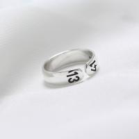 Sterling Silver Finger Ring, 925 Sterling Silver, polished, fashion jewelry & Unisex, US Ring 