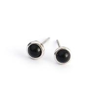 Sterling Silver Stud Earring, 925 Sterling Silver, fashion jewelry & for woman, 5.5mm 