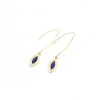 Gemstone Drop Earring, Brass, with Natural Stone, fashion jewelry & for woman, 65mm 