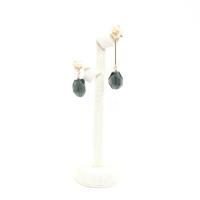Asymmetric Earrings, Brass, with Glass & Plastic Pearl, fashion jewelry & for woman, 65mm,40mm 