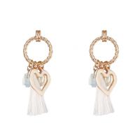 Fashion Tassel Earring, Zinc Alloy, fashion jewelry & for woman 