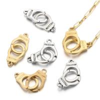 Stainless Steel Pendants, 304 Stainless Steel, Handcuffs, plated, DIY & double-hole Approx 2.3mm 