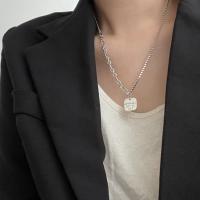 Collier de bijoux en argent , Argent sterling 925, avec 5cm chaînes de rallonge, bijoux de mode & pour femme Environ 40 cm, Vendu par PC