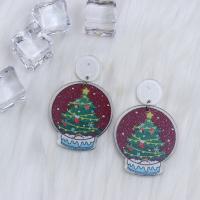 Christmas Earrings, Acrylic, Christmas Design & fashion jewelry & for woman 
