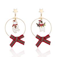 Boucles d'oreilles de Noël, alliage de zinc, avec résine, Conception de Noël & bijoux de mode & styles différents pour le choix & pour femme, Vendu par paire