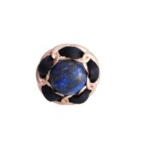 Gemstone Zinc Alloy Finger Ring, with PU Leather & Gemstone, fashion jewelry & for woman, Inner Approx 17mm 