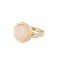 Gemstone Zinc Alloy Finger Ring, with Gemstone, fashion jewelry & for woman, Inner Approx 17mm 