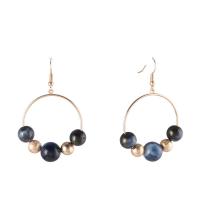 Gemstone Drop Earring, Brass, with Gemstone, fashion jewelry & for woman 60mm 