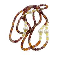 Collier de chaîne de chandail de mode, résine, avec perle de plastique, bijoux de mode & pour femme Environ 40.55 pouce, Vendu par PC