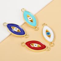 Evil Eye Jewelry Connector, Zinc Alloy, DIY & enamel Approx 2mm 
