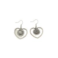 Zinc Alloy Drop Earring, Heart, fashion jewelry & for woman 