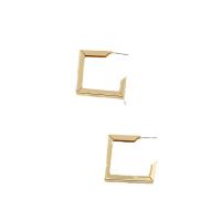 Zinc Alloy Stud Earring, plated, fashion jewelry & for woman, golden 