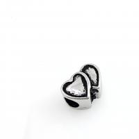 304 Stainless Steel Spacer Bead, Heart, DIY & blacken, original color 