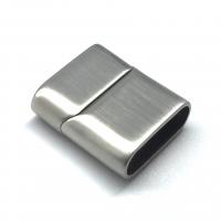 Rectangle Stainless Steel Magnetic Clasp, 304 Stainless Steel, polished, DIY original color, 25*22mm,20*6mm 
