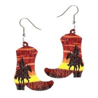 Wood Earring, with Iron, Shoes & for woman, 60mm 