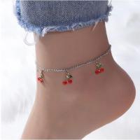 Zinc Alloy Anklet, with 5cm extender chain, fashion jewelry & for woman, silver color Approx 23 cm 