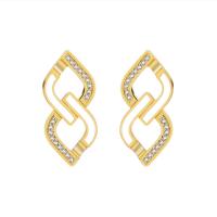 Cubic Zirconia Micro Pave Brass Earring, with Cubic Zirconia, plated, fashion jewelry & for woman & enamel 