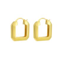 Brass Drop Earring, Square, plated, fashion jewelry & for woman 