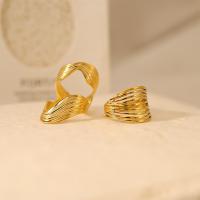 チタン鋼の指環, チタン鋼, 18Kゴールドメッキ, ファッションジュエリー & 異なるスタイルを選択 & 女性用, 金色, 売り手 パソコン