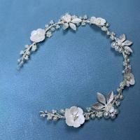 Headband, Zinc Alloy, with Plastic Pearl, silver color plated, fashion jewelry & for woman, silver color [