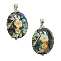 Abalone Shell Pendants, with Brass, fashion jewelry & for woman Approx 6mm [