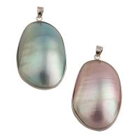 pendentif en laiton de perle d'eau douce cultivée, avec Perle Mabe, bijoux de mode & pour femme, plus de couleurs à choisir Environ 5mm, Vendu par PC