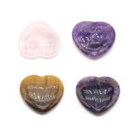 Драгоценный камень украшения, Природный камень, Сердце, различные материалы для выбора, Много цветов для выбора, 38mm, продается PC