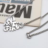 Stainless Steel Jewelry Necklace, 304 Stainless Steel, Heart, plated, fashion jewelry & for woman Approx 45 cm 