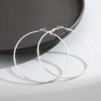 Zinc Alloy Hoop Earring, plated, fashion jewelry & for woman, 22cm 