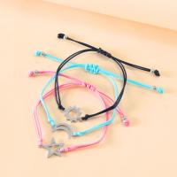 Fashion Jewelry Bracelet, 304 Stainless Steel, with Cotton Cord, polished, three pieces & for woman Approx 16-29 cm 