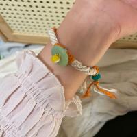 Fashion Create Wax Cord Bracelets, Zinc Alloy, with Wax Cord, fashion jewelry 16cm 
