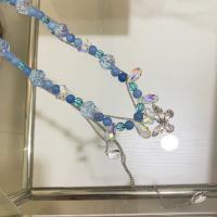 Кристалл ожерелье с цинковым сплавом, цинковый сплав, с Кристаллы, ювелирные изделия моды & Женский, 45cm, продается PC