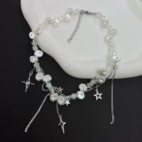 Collar de perlas de plástico, aleación de zinc, con Perlas plásticas, Joyería & diferentes estilos para la opción, 41cm, Vendido por UD