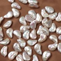 Perles nacres sans trou de culture d'eau douce, perle d'eau douce cultivée, Baroque, DIY & aucun trou, blanc, 17x10-11mm, Vendu par PC
