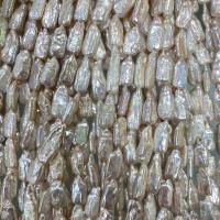 Perla Barroca Freshwater, Perlas cultivadas de agua dulce, Barroco, Natural & Bricolaje, Blanco, 10x25mm, longitud:36-38 cm, Vendido por Sarta