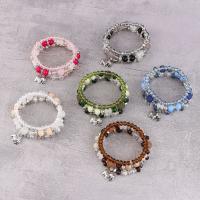 Wrap Bracelets, Glass Beads, with Zinc Alloy, handmade, fashion jewelry & for woman cm 