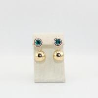 Boucles d'oreilles en laiton zircon cubique, bijoux de mode & pavé de micro zircon & pour femme, plus de couleurs à choisir, 35mm, Vendu par paire