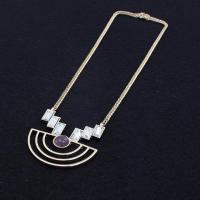 Gemstone Necklaces, Zinc Alloy, with Natural Stone, fashion jewelry & for woman Approx 17.71 Inch 