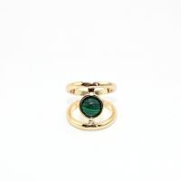 Gemstone Zinc Alloy Finger Ring, with Natural Stone, fashion jewelry & for woman, Inner Approx 17mm 