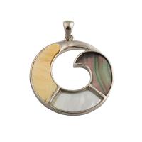 Abalone Shell Pendants, Brass, with Abalone Shell, fashion jewelry & for woman Approx 6mm [